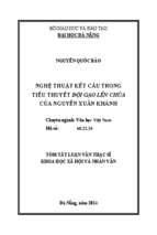 Văn học việt nam nghệ thuật kết cấu trong tiểu thuyết đội gạo lên chùa của nguyễn xuân khánh