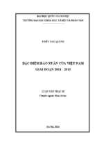 đặc điểm báo xuân của việt nam giai đoạn 2011 2015