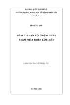 Hành vi phạm tội ở bệnh nhân chậm phát triển tâm thần