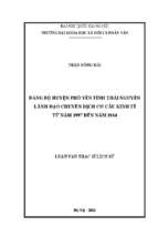 đảng bộ huyện phổ yên tỉnh thái nguyên lãnh đạo chuyển dịch cơ cấu kinh tế từ năm 1997 đến năm 2014