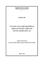 ứng dụng công nghệ trạm biến áp không người trực trên lưới truyền tải điện quốc gia