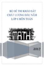 Bộ đề thi khảo sát chất lượng đầu năm lớp 6 môn toán năm 2017