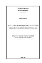 Quản lý đầu tư xây dựng cơ bản các công trình của văn phòng trung ương đảng. luận văn thạc sỹ, đại học quốc gia hà nội, việt nam