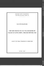 Chuyển dịch cơ cấu ngành kinh tế tại quận long biên, thành phố hà nội. luận văn thạc sỹ