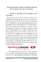 Phân tích hoạt động tín dụng cá nhân của ngân hàng tmcp kỹ thương việt nam (techcombank)