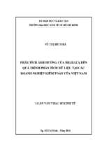 Phân tích ảnh hưởng của big data đến quá trình phân tích dữ liệu tại các doanh nghiệp kiểm toán của việt nam