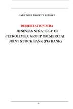 Business strategy of petrolimex group ommercial joint stock bank (pg bank)