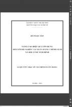 Nâng cao hiệu quả tín dụng đối với hộ nghèo tại ngân hàng chính sách xã hội tỉnh ninh bình. luận văn thạc sỹ
