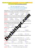 Bộ đề thi thpt quốc gia chuẩn cấu trúc bộ giáo môn tiếng anh gv hoàng xuân  file word có lời giải chi tiết đề số (18)