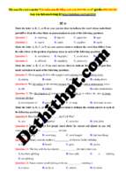 Bộ đề thi thpt quốc gia chuẩn cấu trúc bộ giáo môn tiếng anh gv hoàng xuân  file word có lời giải chi tiết đề số (10)