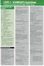 Cfa 2017 level 1 schweser quicksheet