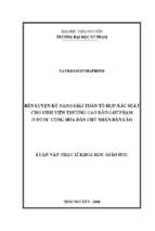 Rèn luyện kỹ năng giải toán tổ hợp   xác suất cho sinh viên trường cao đẳng sư phạm ở nước cộng hòa dân chủ nhân dân lào