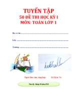 Tuyển tập 50 đề thi học kỳ 1 lớp 1 soạn theo thông tư 22 và công nghệ giáo dục của bộ giáo dục