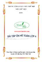Bài tập ôn hè môn toán lớp 4