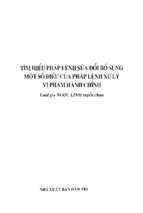 Tìm hiểu pháp lệnh sửa đổi bổ sung một số điều của pháp lệnh xử lý vi phạm hành chính (nxb dân trí 2010)   ngọc linh, 136 trang