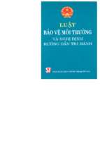 Luật bảo vệ môi trường và nghị đinh hướng dẫn thi hành (nxb chính trị 2003)   trần quốc khản, 54 trang