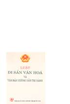 Luật di sản văn hóa & văn bản hướng dẫn thi hành (nxb chính trị 2006)   phạm việt, 145 trang