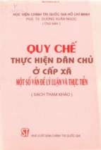 Quy chế thực hiện dân chủ ở cấp xã (nxb chính trị 2000)   dương xuân ngọc, 186 trang