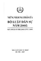 Những nội dung cơ bản của bộ luật dân sự năm 2005 (nxb tư pháp 2007)   nhiều tác giả, 718 trang