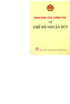 Nghị định của chính phủ về chế độ nhuận bút (nxb chính trị 2002)   nhiều tác giả, 43 trang