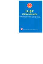 Luật tài nguyên nước và nghị định hướng dẫn thi hành (nxb chính trị 2003)   phạm việt, 75 trang
