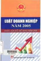 Luật doanh nghiệp năm 2005 được sửa đổi, bổ sung năm 2009 (nxb chính trị 2011)   nguyễn duy hùng, 206 trang