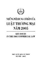 Những nội dung cơ bản của luật thương mại năm 2005 (nxb tư pháp 2007)   nhiều tác giả, 450 trang