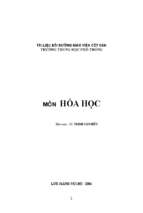 Tài liệu bồi dưỡng giáo viên cốt cán trường thpt môn hóa (nxb hà nội 2006)   trịnh văn biều, 62 trang