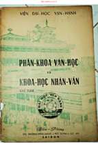 Phân khoa văn học & khoa học nhân văn (nxb đại học vạn hạnh 1967) nhiều tác giả, 25 trang