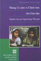 Những ưu tiên và chiến lược cho giáo dục (nxb thế giới 1995)   nhiều tác giả, 184 trang