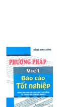 Phương pháp viết báo cáo tốt nghiệp (nxb giao thông vận tải 2008)   đặng kim cương, 187 trang