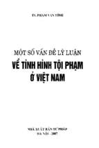 Một số vấn đề lý luận về tình hình tội phạm ở việt nam (nxb tư pháp 2007)   phạm văn tỉnh, 420 trang