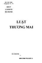 Luật thương mại (nxb chính trị 2010)   nguyễn duy hùng, 194 trang