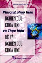 Phương pháp luận nghiên cứu khoa học và thực hiện đề tài nghiên cứu khoa học (nxb bưu điện 2007)   nguyễn duy bảo, 263 trang