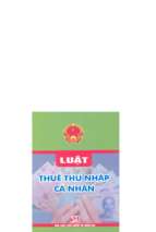 Luật thuế thu nhập cá nhân (nxb chính trị quốc gia 2007)   nhiều tác giả, 34 trang