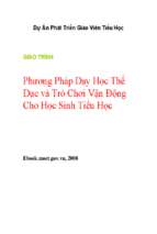 Giáo trình phương pháp dạy học thể dục và trò chơi vận động cho học sinh tiểu học   dự án phát triển gv tiểu học