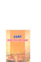 Luật quốc tịch việt nam (nxb hồng đức 2008)   nhiều tác giả, 24 trang