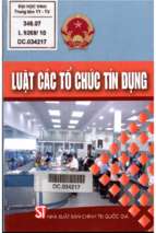 Luật các tổ chức tín dụng (nxb chính trị 2010)    nguyễn duy hùng, 157 trang