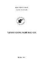 Tập bài giảng nghề đấu giá (nxb hà nội 2012)   lê thu hà, 493 trang