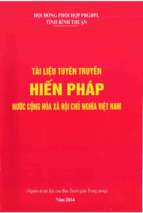 Tài liệu tuyên truyền hiến pháp nước cộng hòa xã hội chủ nghĩa việt nam (nxb bình thuận 2014)   nhiều tác giả, 48 trang