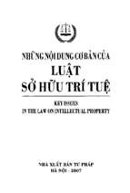 Những nội dung cơ bản của luật sở hữu trí tuệ (nxb tư pháp 2007)   phạm việt, 510 trang