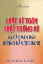 Luật kế toán luật thống kê và các văn bản hướng dẫn thi hành (nxb tài chính 2005)   võ văn nhị, 685 trang