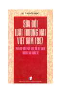 Sửa đổi luật thương mại việt nam 1997 (nxb lý luận chính trị 2005)   nguyễn thị mơ, 274 trang