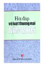 Hỏi đáp về luật thương mại năm 2005 (nxb lao động 2005)   phạm kim dung, 265 trang