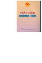 Pháp lệnh quảng cáo (nxb chính trị 2002)   nhiều tác giả, 27 trang