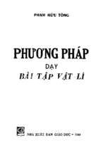 Phương pháp dạy bài tập vật lý (nxb giáo dục 1989)   phạm hữu tòng, 102 trang