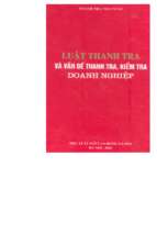 Luật thanh tra và vấn đề thanh tra, kiểm tra doanh nghiệp (nxb hà nội 2004)   thanh tra nhà nước, 504 trang