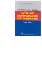 Những nội dung cơ bản của luật tổ chức hội đồng nhân dân và ủy ban nhân dân 2003 (nxb tư pháp 2003)   nhiều tác giả, 191 trang