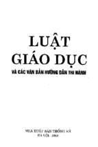 Luật giáo dục và các văn bản hướng dẫn thi hành (nxb thống kê 2006)   hoàng văn nam, 241 trang