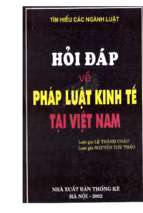 Hỏi đáp về pháp luật kinh tế tại việt nam (nxb thống kê 2002)   lê thành châu, 855 trang